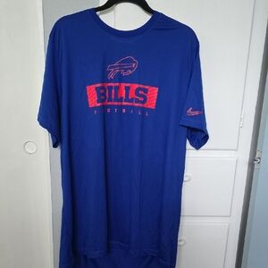 Nike Men's Blue and Red Buffalo Bills Tee